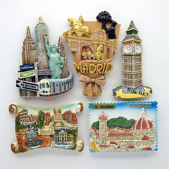 Tourist Souvenirs from All over the World: US, UK, France, Korea, Thailand, Italy, Japan, Dubai, Switzerland, Magnetic Refridgerator Magnets