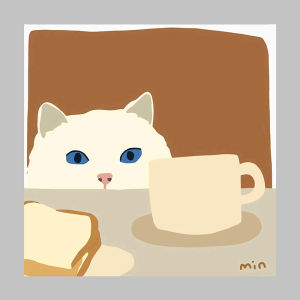 Minimalist Nordic Modern Cat Pop Style Art Niche Restaurant Decoration Painting Adhesive Sticker Printing Self-Adhesive Painting Core