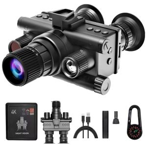 NEW Z9157 4K UHD 40MP Head Mounted Tactical Telescope Goggles 8X Zoom 600M Infrared Night Vision Binoculars Hunting Trail Camera