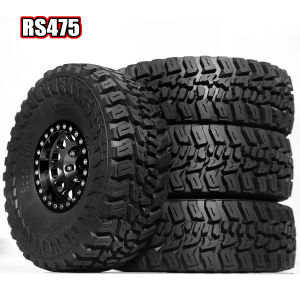 Bộ 4 Bánh Xe RC 120mm 1.9 Inch Với Lốp Cao Su Và Vành Hợp Kim Beadlock Dành Cho Xe RC Crawler Tỷ Lệ 1/10 Bộ Nâng Cấp Xe Tải Địa Hình TRX-4