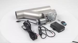 2.5" 3" Universal Electric Exhaust Cutout Kit Y Pipe Exhaust Control Valve Single Valve System Switch With Remote Control Kit