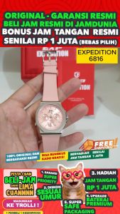 JAM TANGAN EXPEDITION WANITA ORIGINAL EXPEDITION 6816 6816BFRSSPN - Women CT - Rubber - Pink - Jamdunia Jam dunia JD18 # JAM TANGAN WANITA JAM EXPEDITION WANITA + EXF 6816 BFRSSPN EXF6816 EXF6816BFRSSPN EXF 6816BFRSSPN EXPEDITION 6816BFRSSPN S003