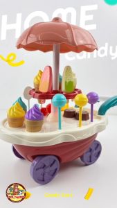 ร้านขายขนมหวาน ขนเข็นน่ารักๆ มีเสียง มีไฟ mini sweet cart เหมาะสําหรับเด็กๆน่ารักๆ ของเล่นเด็กผู้หญิง ร้านค้าจําลอง ครัวจําลอง kid toy ของเ