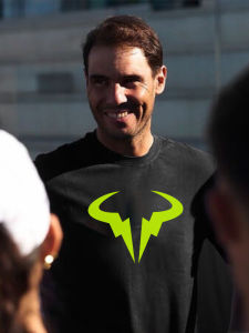 Bộ Quần Áo Tennis Nadal Mùa Hè Cho Nam Nhanh Khô Tay Ngắn Đầu Bò Tập Luyện Thể Thao Quần Áo Quần Áo Quần Áo