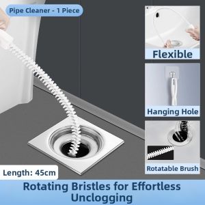 Extendable Pipe Unblocker for Kitchen Sink and Bathroom Drain Hair Removal