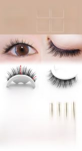 Natural Looking Fake Eyelashes Self Adhesive Reusable Super Sticky No Glue Anti Allergy Thickened Curling Makeup Beauty Tool