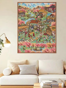500/1000/1200/2000PCS Jigsaw Puzzle Beautiful Pastoral Scene With Cute Animals For Adults Perfect For Quiet Evening Activity