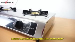 Advance Kompor Gas 2 Tungku Stainless Steel - GB6602S - FREE ONGKIR Jabodetabek