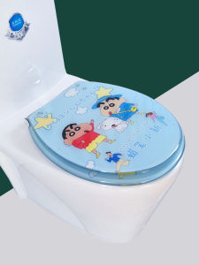 Thickened Retro Cartoon Resin Toilet Seat Cover Home Universal Slow Close Toilet Ring Lid Bathroom Accessories Toilet Board