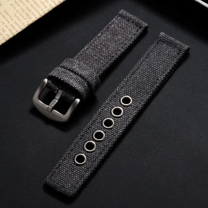 Canvas Nylon Watch Strap 20mm 22mm 24mm for Panerai for Omega Army Green Men Women Watch Bracelet Steel Hole Military Watchband