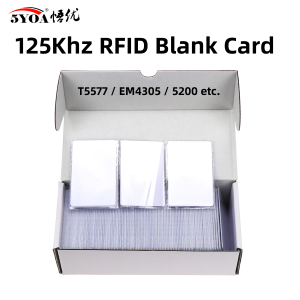 5YOA 200pcs/box Rewritable 125KHz RFID T5577 5200 EM4305 Blank Card Smart Access Control Key Card Read Write Program Clone Cards
