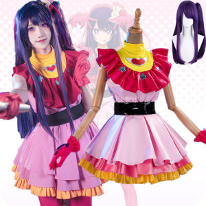 Anime Oshi No Ko Hoshino Ai Cosplay Costume Lolita Pink Princess Dress Set Korea Kpop Idol Singing Costume Halloween Role Play For Women Girl