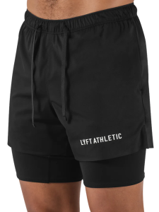 JIANSHENSHIJIAJIANSHEN | Quick Drying Double Layer Short Prevent Peeping Can Hold Phone Thin Shorts