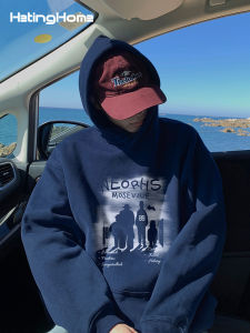 HetingHOME | Hetinghome Oversized Hoodie Couple Matching Fleece Long Sleeve Sweatshirt Casual Artistic Style Cotton Polyester Blend Hooded Sweatshirt