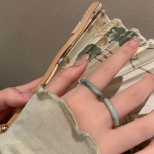 Elegant Chinese Style Womens Ring Simple Glass Bead Ring Zen Meaning Index Finger Ring Fresh out New Design Minimalist Ring