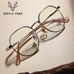 Gentle Fawn Frame Kacamata Bahan Titaniun Ringan Kokoh Style Oval Bisa Minus Fashion Pria Wanita Trendy Style 66412