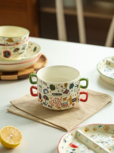 Bát Sứ Dễ Thương Có Tai Dễ Thương Dùng Trong Lò Vi Sóng Bát Ăn Cơ Bản Cho Trẻ Em Bát Ăn Sáng Bằng Sứ Có Họa Tiết Hoạt Hình