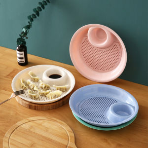 Đĩa Ăn Dặm 2In1 Thoát Nước 2 Tầng + Đựng Gia Vị Nhựa Lúa Mạch An Toàn