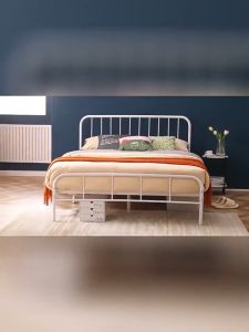 Metal Bed Frame Double Bed Metal Foundation Powder Coated Low Platform Bed Frame