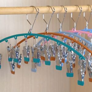 Móc Treo Đồ Lót Móc Trùm treo TấtVớ Quần Áo Trẻ Nhỏ Có Khóa Chống Gió Chống Trượt Chất Liệu Thép Bọc Nhựa Cao Cấp.