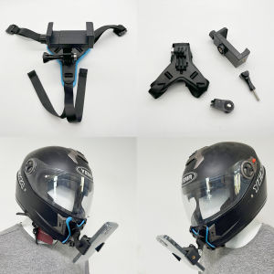 ⚡PH deliveryIn stock⚡Motorcycle helmet bracket set helmet fixing strap bracket sports camera/mobile phone universal【Stand accessories】