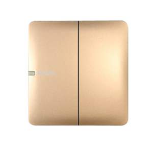 Công tắc ROSSI Công tắc đôi điện áp 220v/10A màu vàng Model: R50