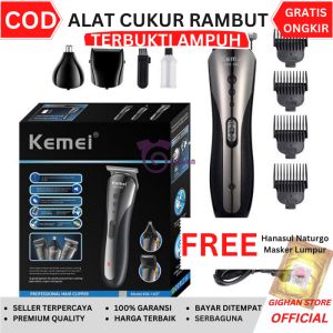 Mesin Cukur Rambut Elektrik Kemei Charger 1 Set Kemei Tanpa Kabel Pangkas Jambang Brewok Pencukur Kumis Cas Ukuran Kecil Mini Serbaguna