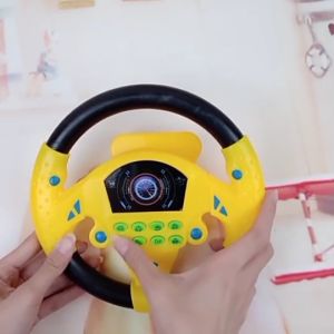 เล่นพวงมาลัย พวงมาลัยจำลอง พวงมาลัยรถ สำหรับเด็ก จำลองการขับรถ สีสันสวยงาม