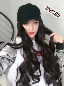 Fiber Hair in Hat Baseball Cap Wig for Women and Girls - Natural Fashion Party Wig
