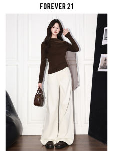 High Waist Wide Leg Jeans Womens Versatile Light Beige Straight Long Pants Forever 21 American Style Pocket Detail Loose Fit