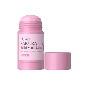 Laikou | New LAIKOU Sakura Solid Face Mask Stick Deep Clean Facial Reduces Blackhead Pores Oil Control Moisturizing Mud Face Mask 45g