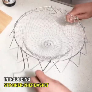 Food Strainer Chef Basket Pasta Strainer Frying Strainer