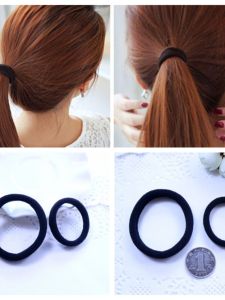 Dây Buộc Tóc Nylon Co Giãn Cao Cỡ Lớn Màu Đen Cho Người Lớn Phụ Kiện Tóc Cho Trẻ Em Dây Buộc Tóc Không Gây Hư Tổn Cho Tóc