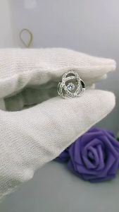 สร้อยคอเงินแท้S925กับจี้ดอกไม้|สร้อยเต้น|สร้อยเพชรเต้น|รวมกล่อง