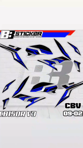 Sticker List Variasi Striping Motor Honda CB150r V3 - Desain Terbaru CBV 09 RACING F