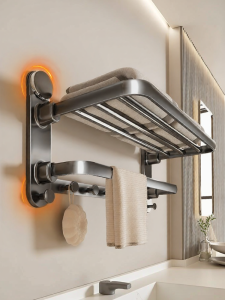 youqin | Suction Cup Bathroom Towel Rack Space Saver