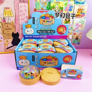 Đồ Chơi Bóp Mềm Hình Bánh Bao Cầu Vồng Có Hạt Đồ Chơi Giảm Stress Cảm Giác Giác Quan Đồ Chơi Bóp Với Nồi Hấp Tre Quà Tặng Vui Nhộn Dành Cho Lứa Tuổi Từ 14 Trở Lên