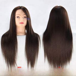 Practice Mannequin Head for Hairdressing False Hair Model for Styling And Coloring True Hair Can Be Curled And Straightened