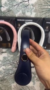 [✅SG Ready Stock] 2023 Portable Fan USB Rechargeable Bladeless Fan Fan Outdoor Mni Hanging Neck Fan 5 Speeds Adjustable