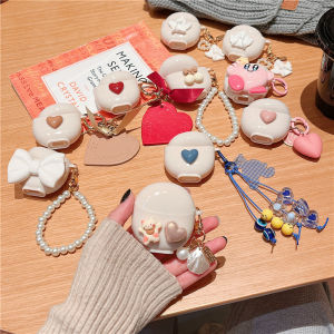 Cute Cat Design Bluetooth Earphone Case Protective Cover for Vivo TWS Air2 And IQOO TWS Air2 Cream White Cartoon Creative Headset Box