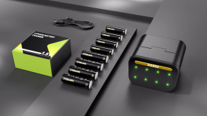 1.5V AA Rechargeable Battery And AAA Lithium Battery With Fast Charging Compartment Set