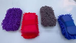 New Microfiber Car Washer Sponge Cleaning Car Care Detailing Brushes Washing Towel Auto Gloves Styling Accessories