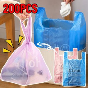 200Pcs Leakproof Garbage Bags with Handles Thick Gardenia Scent PE Trash Bag for Kitchen