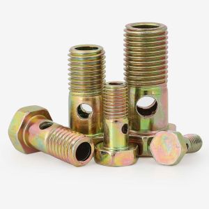 Oil Return Pipe Hinge Head Hydraulic Oil Passing Bolt Screw Single Hole Double Hole Hexagonal Hollow Screw Diesel Engine Bolt