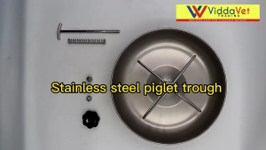 Viddavet Piglet round stainless steel piglet Feeder + 1 kg Super Biik B Meg Super Biik Booster Milk Milk Booster