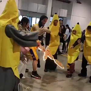 (Ready Stock) Banana Costume Jumpsuit Design For Halloween Party - Yellow Fruit Outfit Cosplay Child And Adult