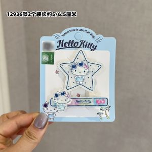 Kẹp Tóc Hello Kitty Series Màu Xanh Lục Chấm Bi Bộ Kẹp Tóc Dễ Thương Cho Bé Gái Kẹp Tóc Trang Trí Trang Sức Thời Trang Phụ Kiện Tóc