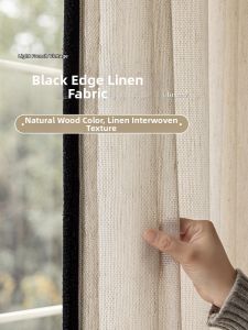 YIJIAREN | Vintage Creamy Linen Sheer Curtain
