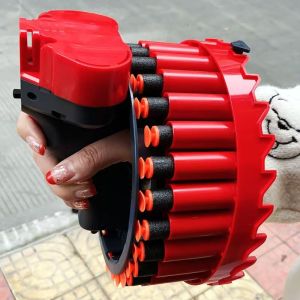 ของเล่นไฟฟ้าบลาสเตอร์กระสุนอ่อนกันไฟต่อเนื่องแบบติดข้อมือ28รอบของเล่นไฟฟ้าพลาสติกสไตล์จุกดูด