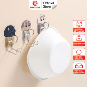 Móc Dán Tường Treo Chậu Thau Thớt Đồ Dùng Phòng Tắm Nhà Bếp - Inox Thép Không Gỉ Keo Dính Siêu Chắc - Modeco